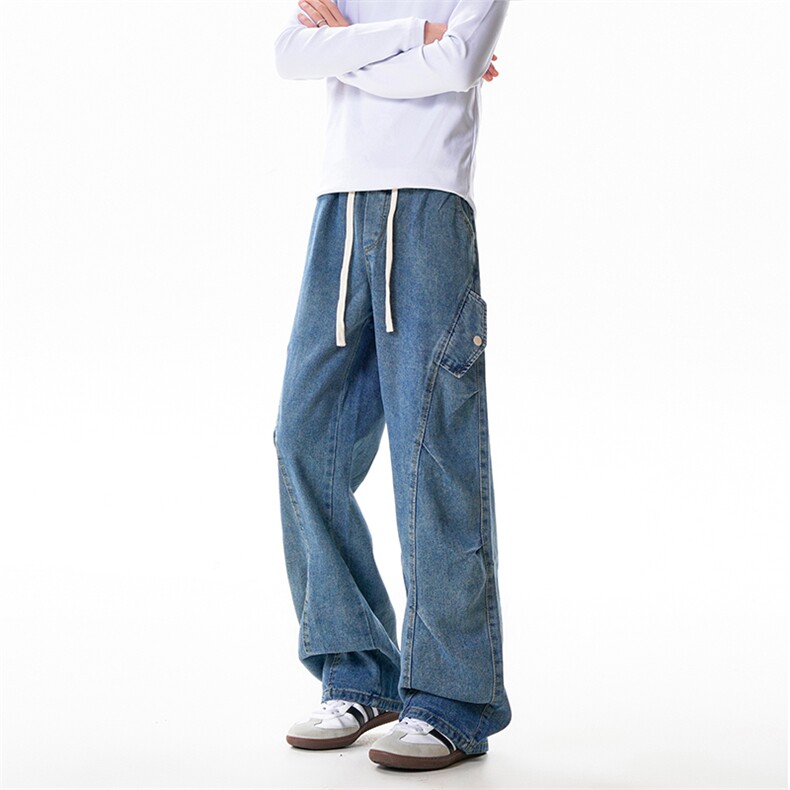 高品质B221美式ins高街暗黑宽松工装牛仔裤LK24340-P65控88,男装牛仔裤,电商B221