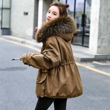 咖色(配真毛领）