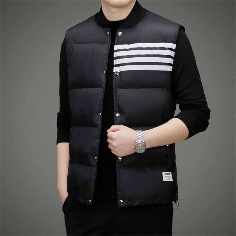 BAMJ-8939钱塘2020-2中年男士冬季厚款商务休闲羽绒服马甲P175,男装羽绒服,钱塘207-2