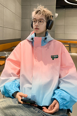 XZ230-1JK08春新款原创潮男扎染渐变休闲连帽夹克外套P78控98现货，男装夹克，星座230-1