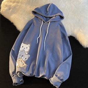 WY2164-P35 加绒款-P40 纯棉连帽卫衣男大码运动帽衫宽松薄外套男图片