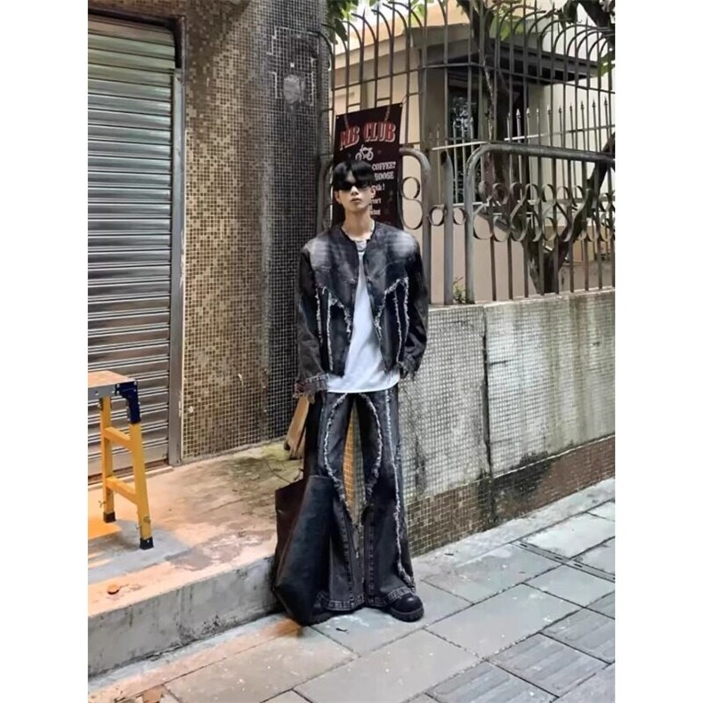 牛仔外套P73+牛仔裤P60两件套男 TZ123-P133图片