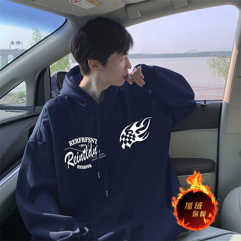 抖音得物供货可提供视频秋冬重磅美式宽松连帽卫衣DL2114,男装卫衣,电商A486