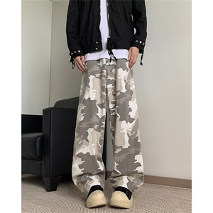 迷彩休闲裤男士韩版潮流高街帅气百搭2024冬季ins长裤K5896-P45图片