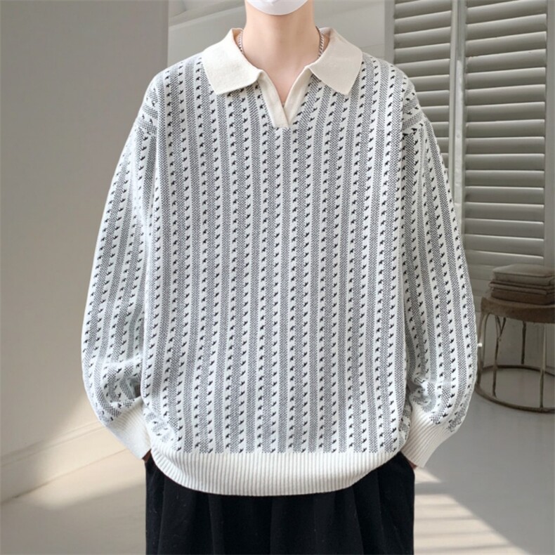 时尚百搭毛衣保暖男春秋美式潮牌宽松休闲针织衫BX728-P63，男装针织衫/毛衣，星座1105-3