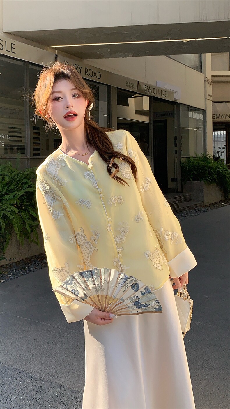 新款上新2025新中式重工立体刺绣防晒外套女85086-208A-P160-K255,女装短外套,浙宝208A