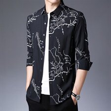 BJ2016衬衫2021春秋季新款长袖衬衫男韩版T恤衫商务休闲男装P60，男装衬衫，电商B360