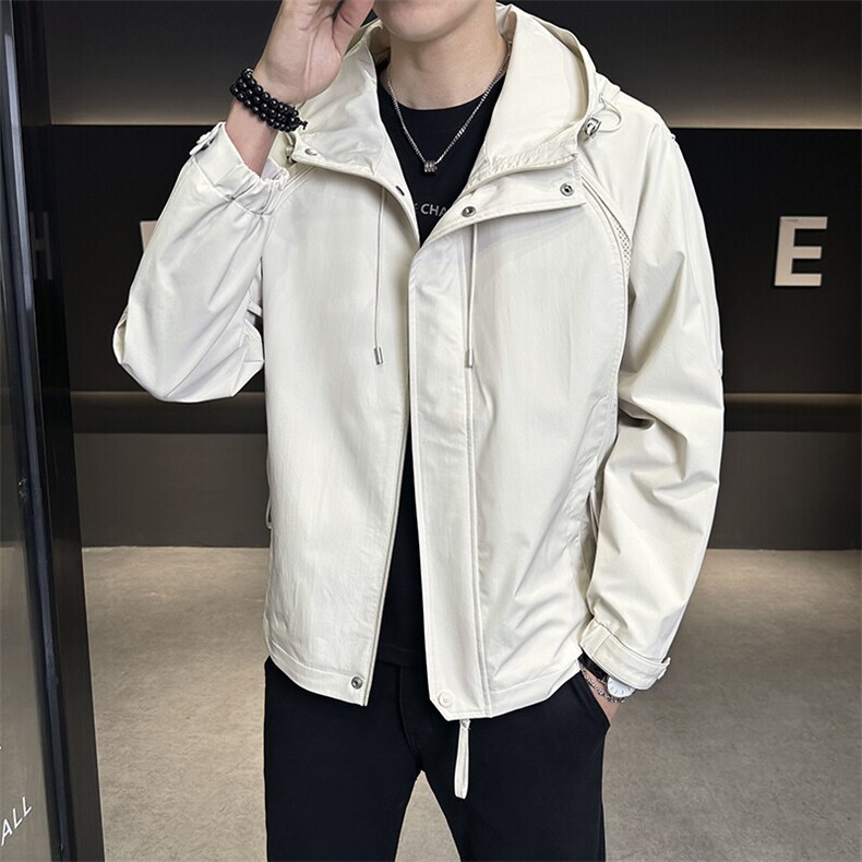 春秋连帽外套潮流休闲宽松工装上衣简约百搭夹克8823-P108,男装夹克,星座703-1