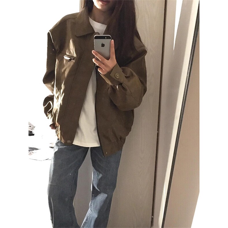【有货】美式复古pu皮夹克工装皮衣外套 JK735 特P78图片