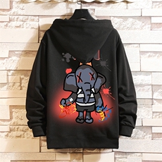 KS21221-P38连帽开衫卫衣男运动外套大码班服砖墙，男装卫衣，电商A040A
