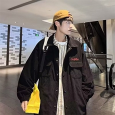 现货复古灯芯绒外套男秋季2025新款上衣美式潮牌宽松春秋男生，女装短外套，星座218-1（原230）