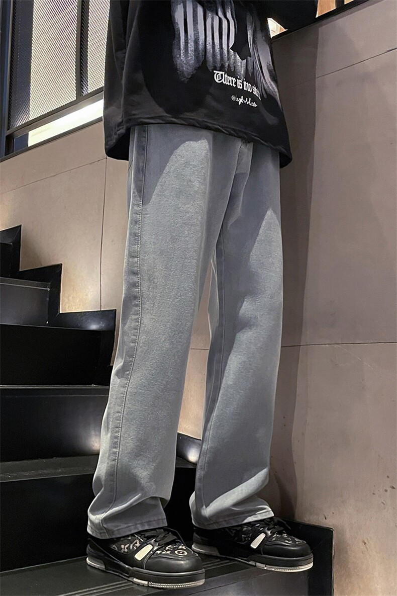 美式高街牛仔裤宽松中性男女潮牌个性显高休闲裤B381-1/722/p48,男装牛仔裤,电商B381-1