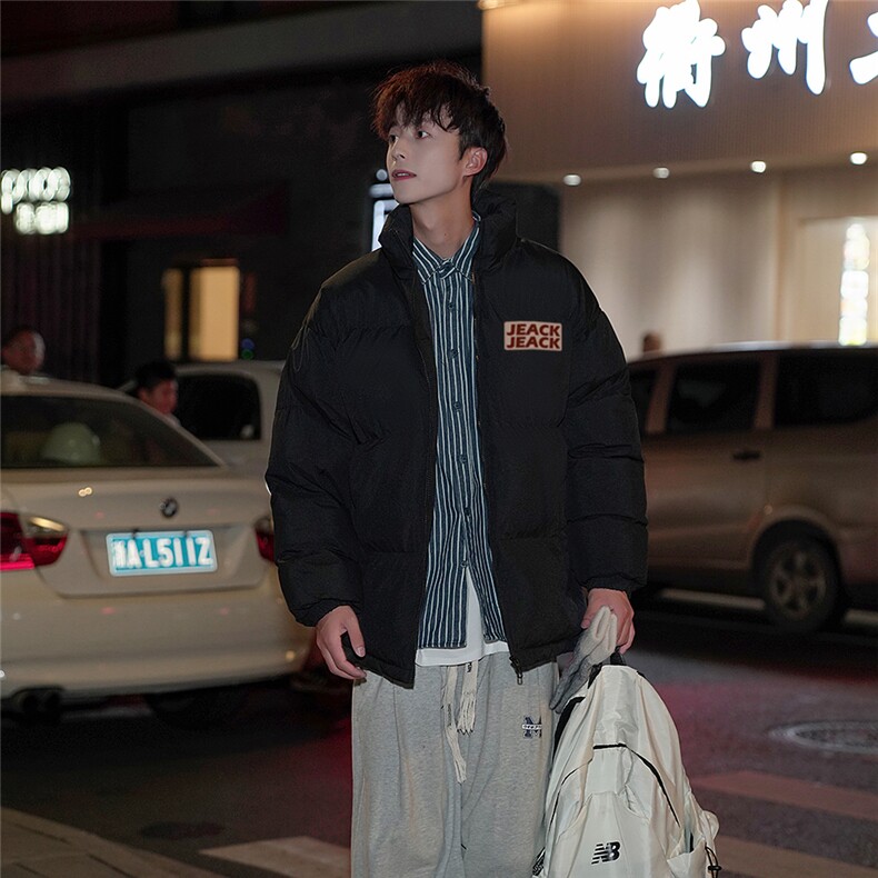 2026冬季新款潮牌字母印花宽松休闲加厚棉服MY23410特批70控118,男装棉衣,星座605(原A050)