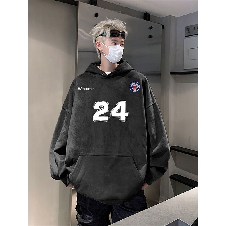 秋季新款男wljp-6919麂皮绒连帽特p45控79,男装卫衣,星座605(原A050)