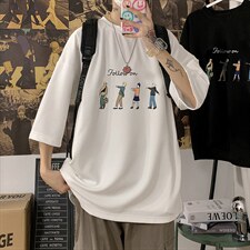 Q11043-P30春夏季七分袖t恤男大码五分袖男短袖中袖，男装T恤，电商A040