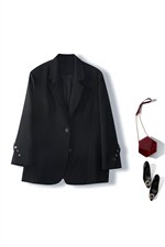 2023早春秋季新款小西装外套女士高级设计感百搭休闲简约宽肩西服，女装西装，海爱依仁