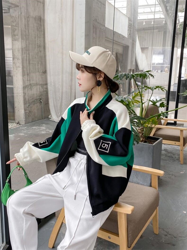 拼色立领外套，其它，魅力布梵