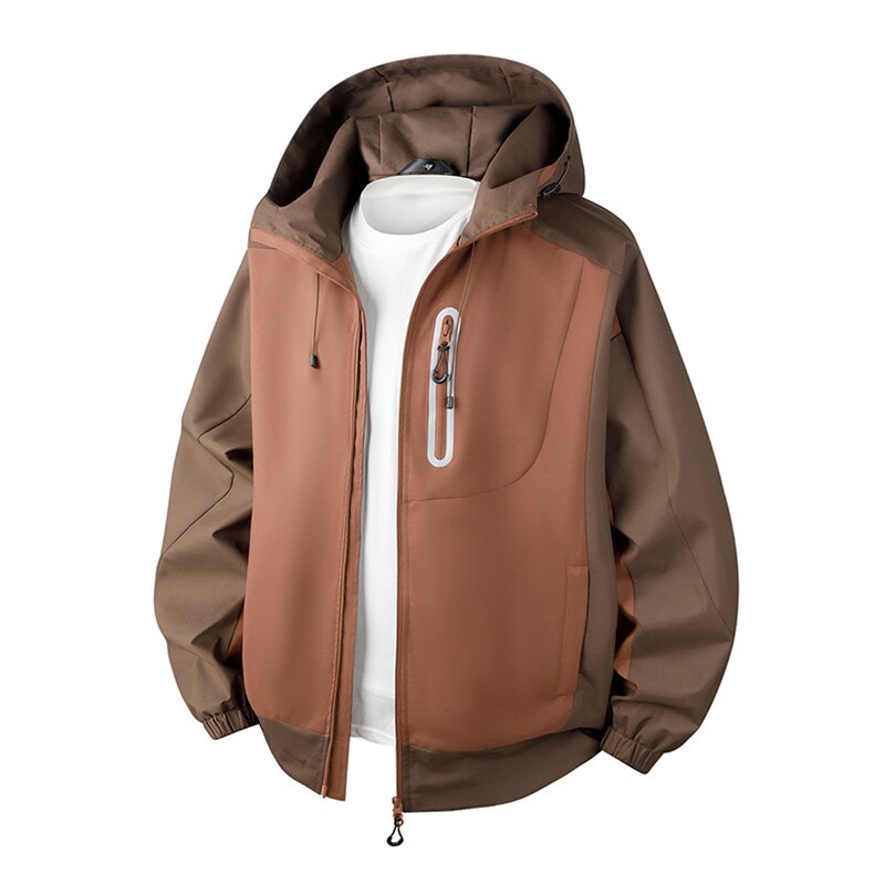 硬汉风户外夹克男连帽撞色上衣冲锋衣外套DSA157B-JK7871-P75,男装夹克,电商A157B