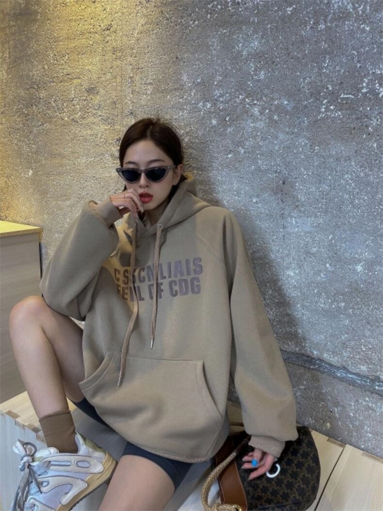 时尚休闲潮流加绒卫衣，女装卫衣/绒衫，泽妤