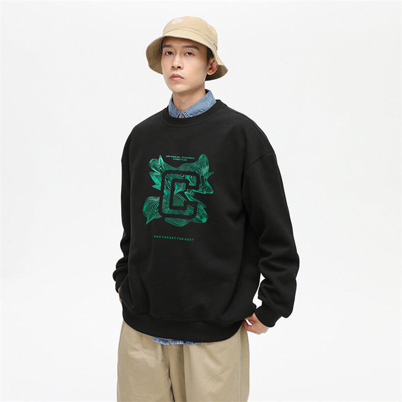新款滑肤棉无影墙卫衣拉浆工艺字母新款男士VE200Y2-P48控78,男装卫衣,星座717