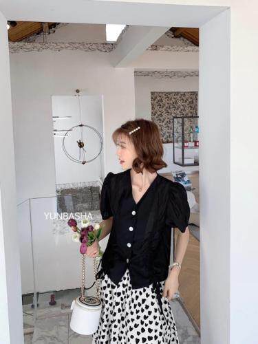 贝壳扣天丝上衣，女装，韵芭莎