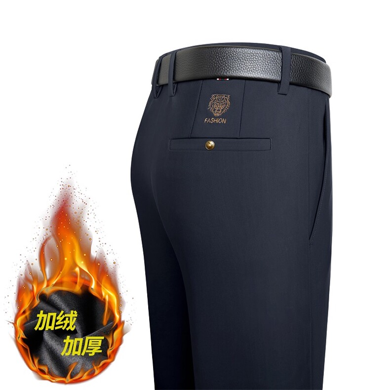 K9222加绒厚款虎头爆品锦氨休闲男士秋冬休闲裤长期款稳定图片