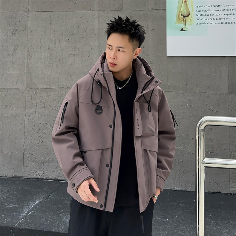 2025新款90白鸭绒连帽加厚宽松羽绒服工装防风派克服YR8820P420,男装羽绒服,星座223（原229-2）