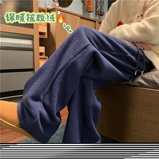 冬季新款保暖双面摇粒绒小狗宽松休闲卫裤B315-K884-P65控88，男装休闲裤，电商B315