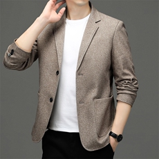 2024新款春秋季偏厚休闲西服男韩版商务休闲防晒小西服帅气潮流，男装西服，钱塘6003（原4033）