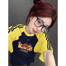 黄袖拼藏青