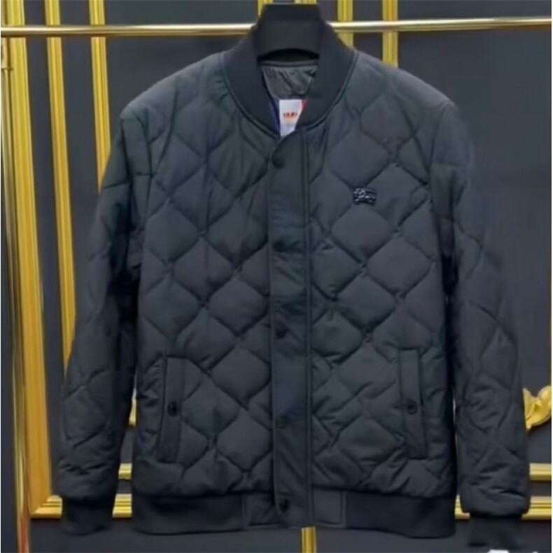 (网图)棒球领棉服菱形格薄棉百搭薄款棉衣棉外套313B-JK9858-P110图片