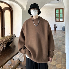 控68半高领毛衣男士大码针织衫男毛线衣男M18099-P45加绒款-P65，男装针织衫/毛衣，电商A040