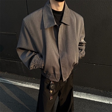 HJ97-P66美式cleanfit翻领垫肩行政夹克男春秋季款情侣，男装夹克，电商B323A