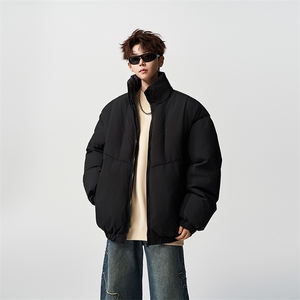 有长图冬季新款拼色羽绒棉衣服男潮宽松立领棉袄外套MF00828/P100