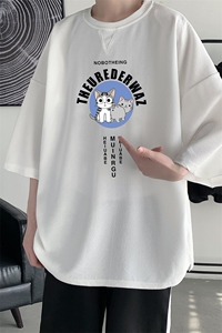 Q11160-P30 春夏季七分袖t恤男大码五分袖男短袖中袖图片