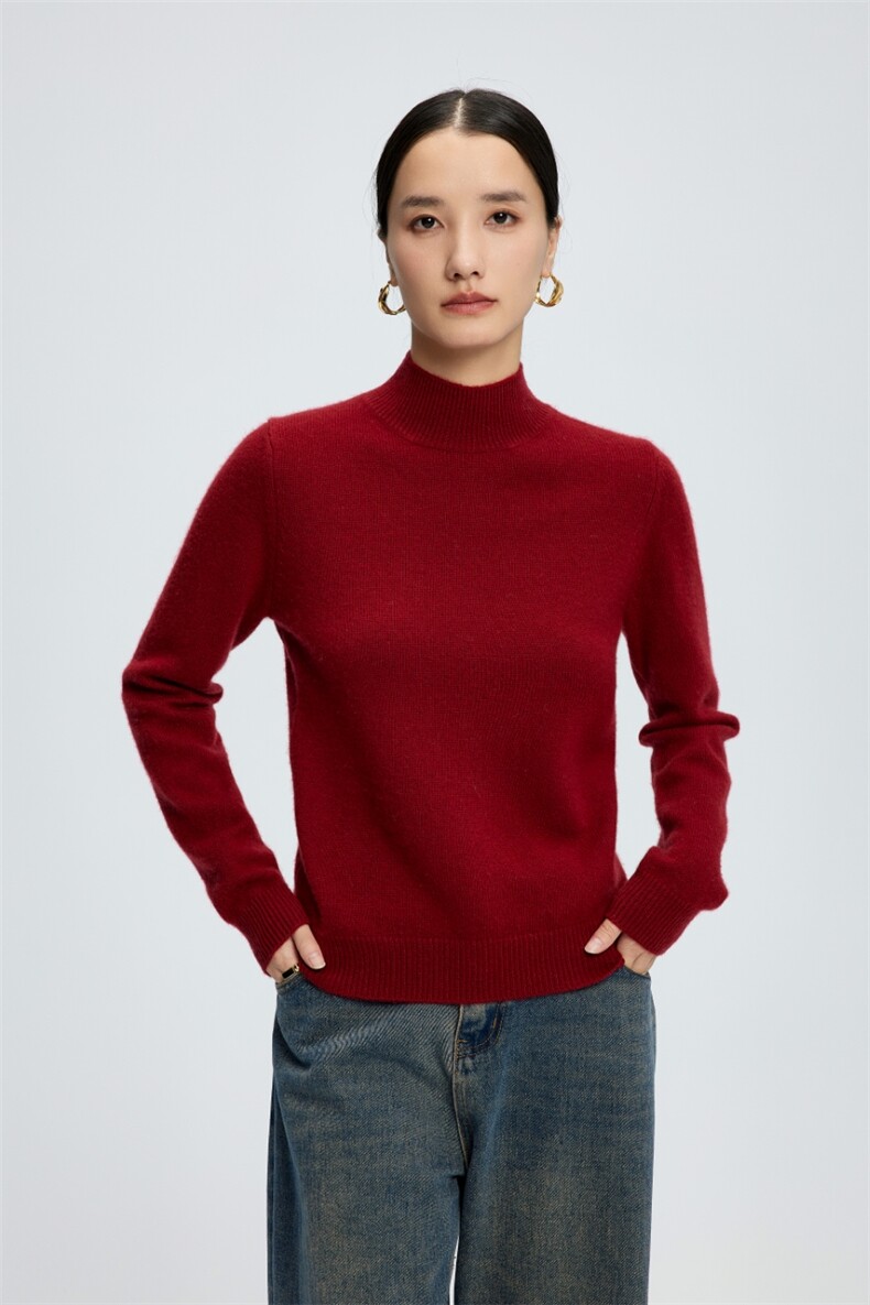 新款春秋针织衫女宽松高纯色套头上衣,针织衫/毛衣,玛卡隆羊绒