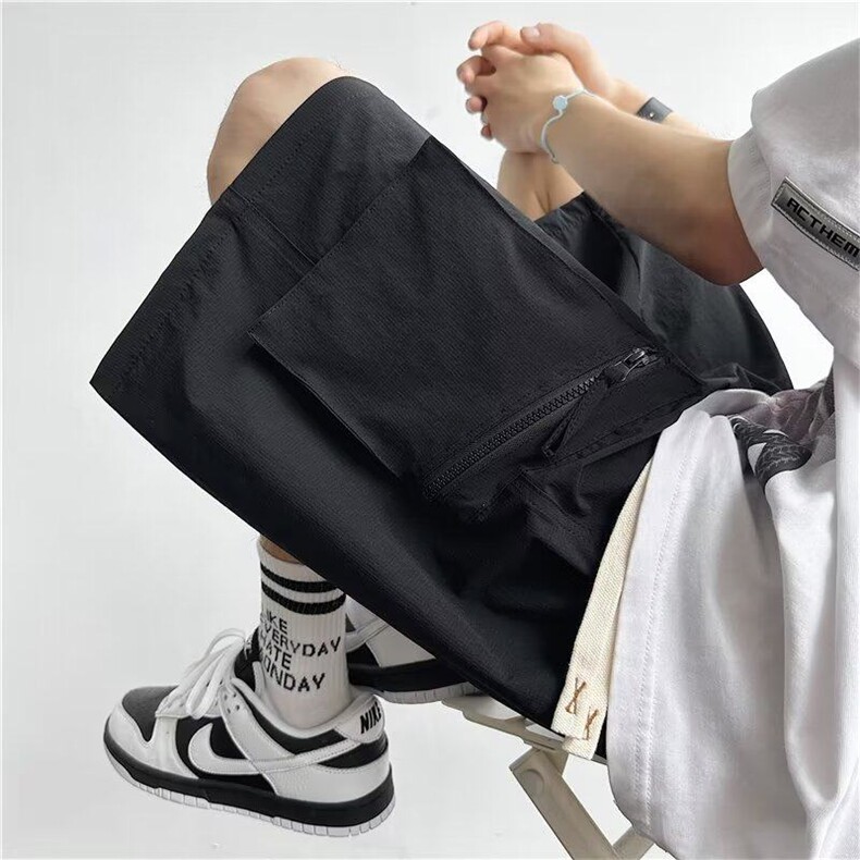 高街ins口袋拉链五分裤男生潮流休闲短裤KK228-P32,男装牛仔裤,星座911-3
