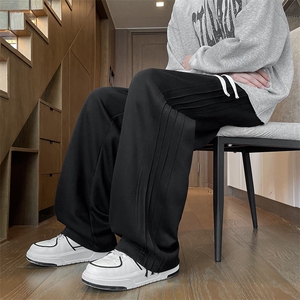 秋季男士休闲裤直筒卫裤宽松长裤运动裤褶皱大码A266-KZ456-P45图片