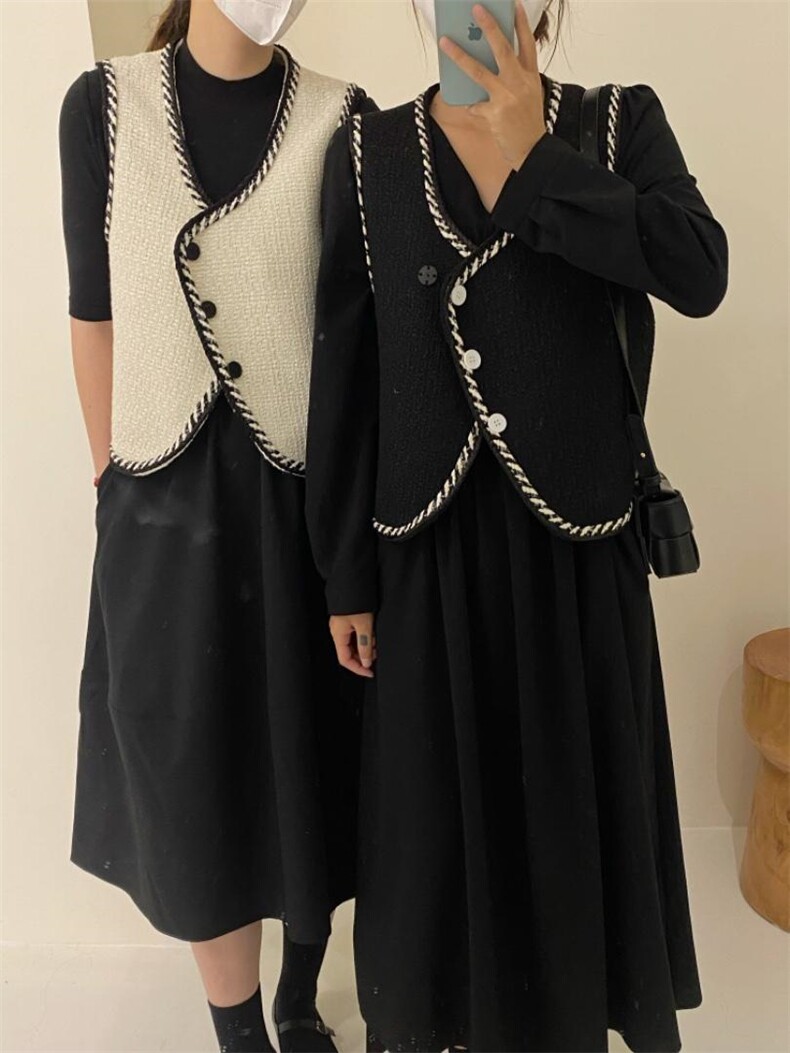 秋季新款小香马甲，女装马夹，唇蔻