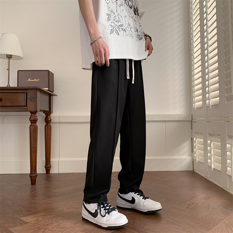 抖音703-K1679-P40春夏西装裤冰丝休闲直筒裤M-4XL，男装西服套装，星座703