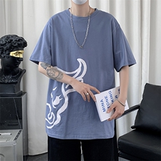 简约休闲短袖T恤男夏季新疆棉花牛年限定半袖体恤衫A090-T137P35，男装T恤，电商A089-1