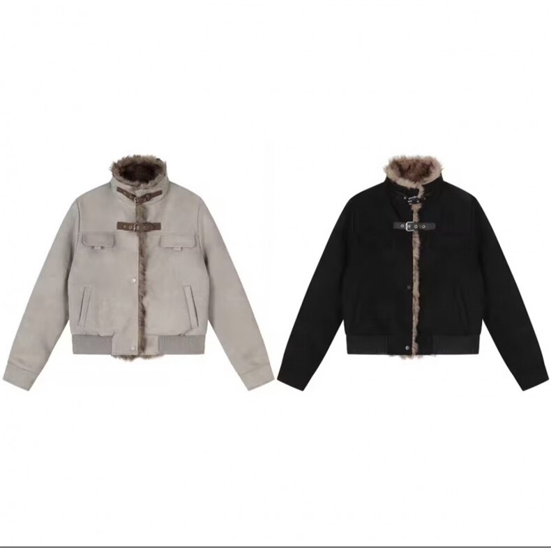 现货！现货！仓库1W件美式机车座山雕毛领棉服里布全毛加厚保暖,男装棉衣,星座506-1
