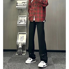美式高街hiphop冰丝铆钉微喇休闲裤货号K2425P55，男装休闲裤，电商A063