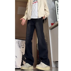 K1221-p30（网络图）现货牛仔裤无弹阔腿直筒裤老爹裤长裤，男装牛仔裤，星座103A-1