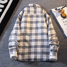 新款格子男青春简约秋季衬衣外套XX01/P35，男装衬衫，星座506B