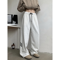 2025新款重磅条纹运动卫裤潮牌宽松休闲裤垂感男女现货K8322-P32，男装休闲裤，星座512-3