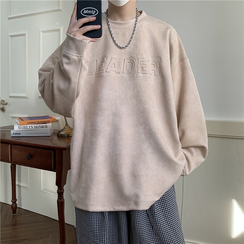 2024秋冬重磅360克麂皮绒凹凸印卫衣男女1015-3-WY03-P65，男装卫衣，星座904