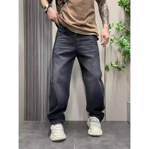1506-1/K91911/P54做旧水洗渐变色直筒牛仔裤男四季款休闲宽松图片