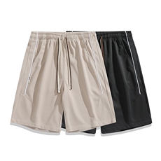 新款五分短裤男日系白底夏季休闲百搭纯色运动短裤CK2405-P27控48，男装牛仔裤，星座717