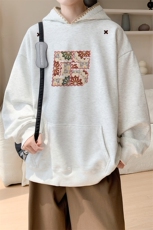 华棉春秋内景情侣复古宽松连帽卫衣男休闲外套WY00793/P45加绒P50，女装短外套，电商B316